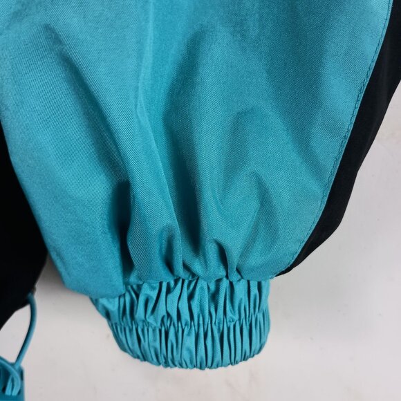 Oregon Coast Windbreaker Jacket Zipper Pockets Removable Hood Size XL Teal - Picture 9 of 13